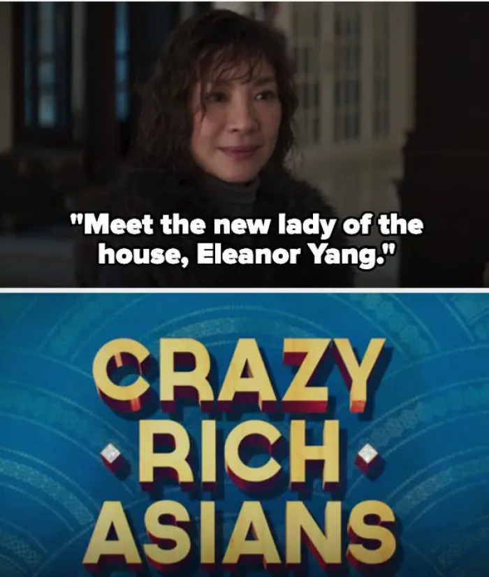 16. Going back to the films, here's a great one from the start of Crazy Rich Asians. It features a cover of 