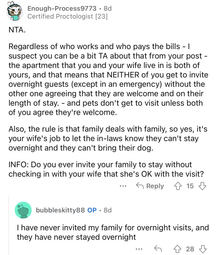 OP can't take this decision unless it applies to him as well.