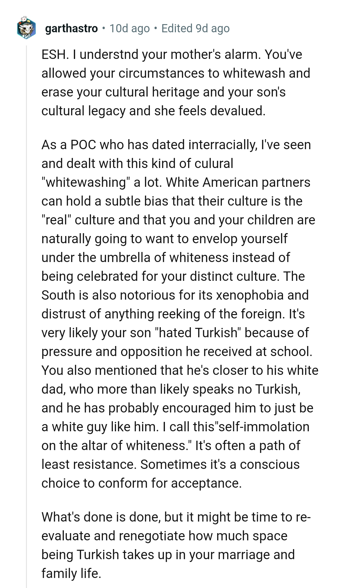 This Redditor understands the mother's alarm