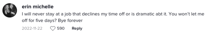 Employers really need to be more understanding and accommodating when it comes to time off because their employees deserve it.