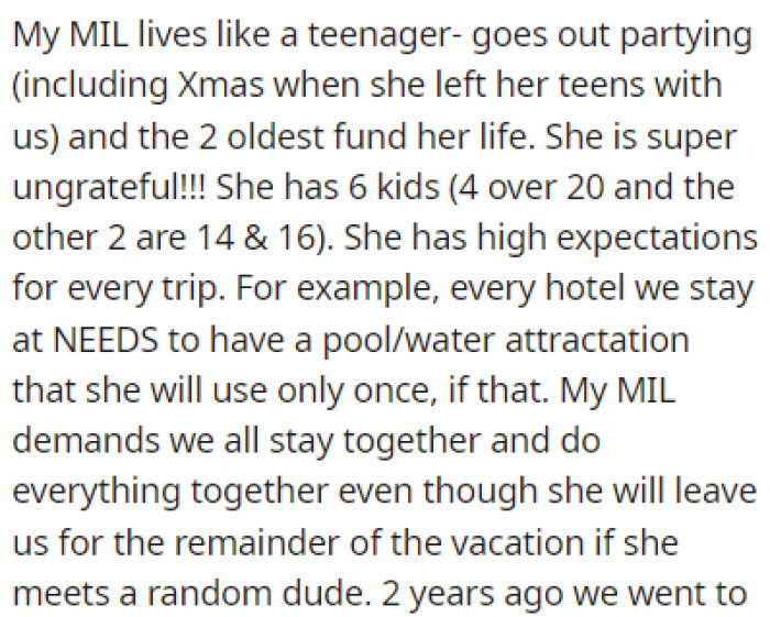 OP's Mother-in-Law Lives Life Like a Teenager