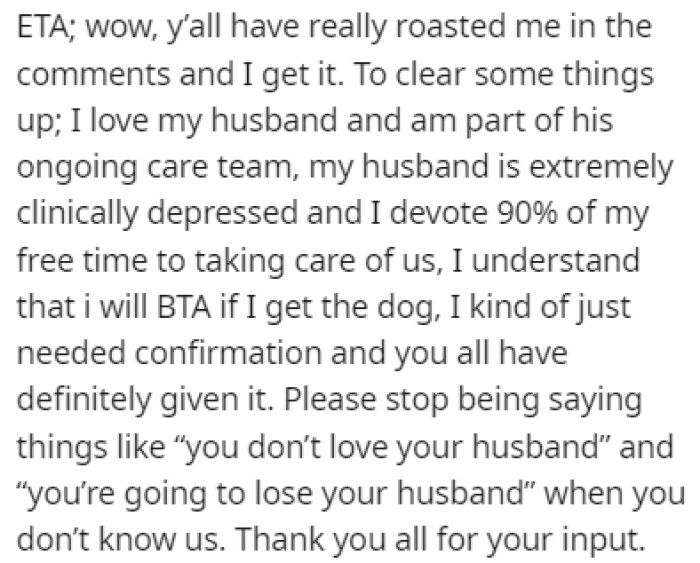 OP provided an edit to the story, responding to some of the comments left by other Redditors