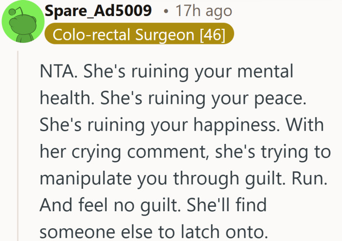 Short, blunt, and very online-coded. Nuance gets skipped in favor of the nearest exit sign.