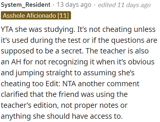 It's only cheating if used during the test or with confidential information.