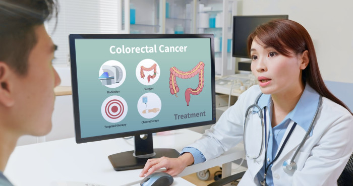 Chart or graph showing rising colorectal cancer mortality among younger adults