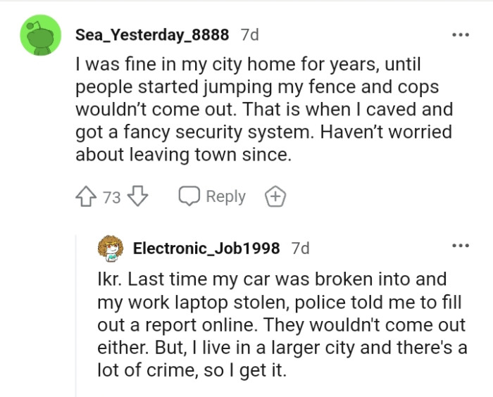This Redditor chose to get a fancy security system.