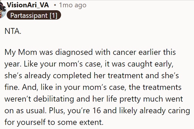 A Redditor agreed with the OP