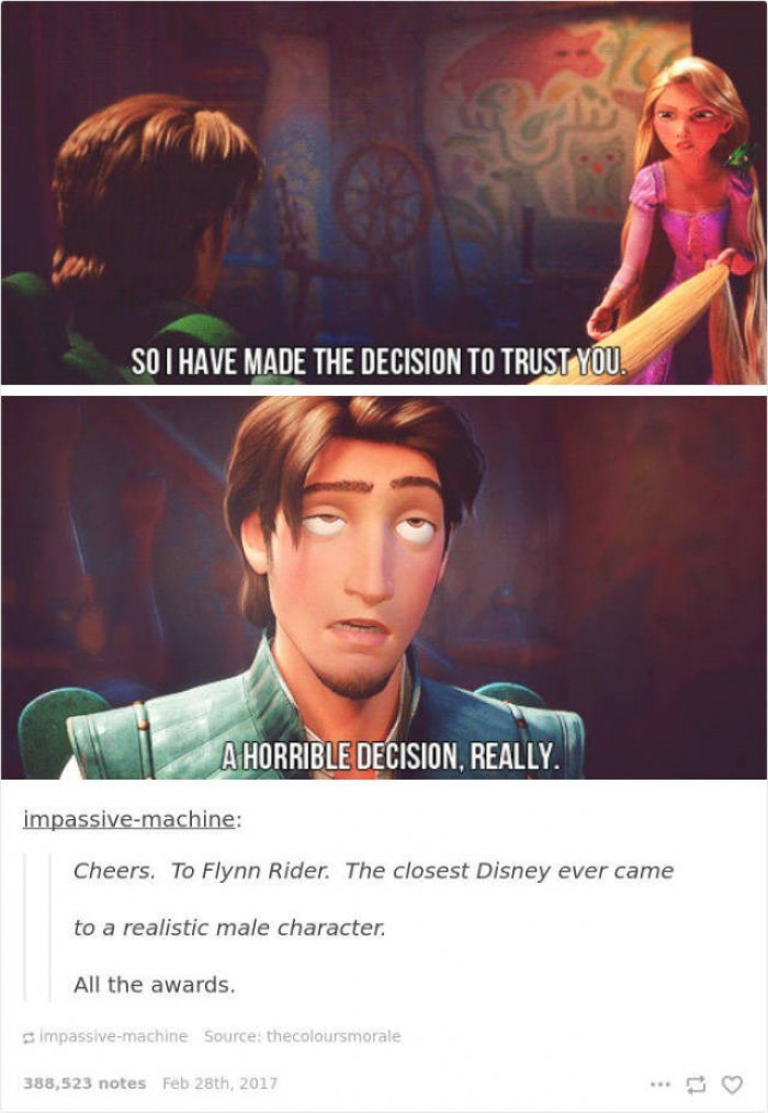 34. Flynn Rider, the realistic male character