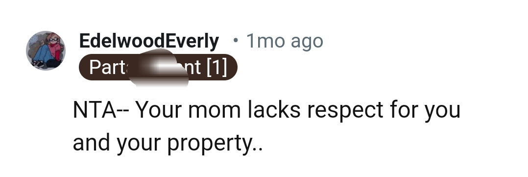 This Redditor Believes OP's Mom Has No Respect for Her and Her Collections