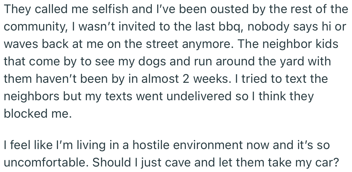 Consequently, OP was ousted by the rest of the community