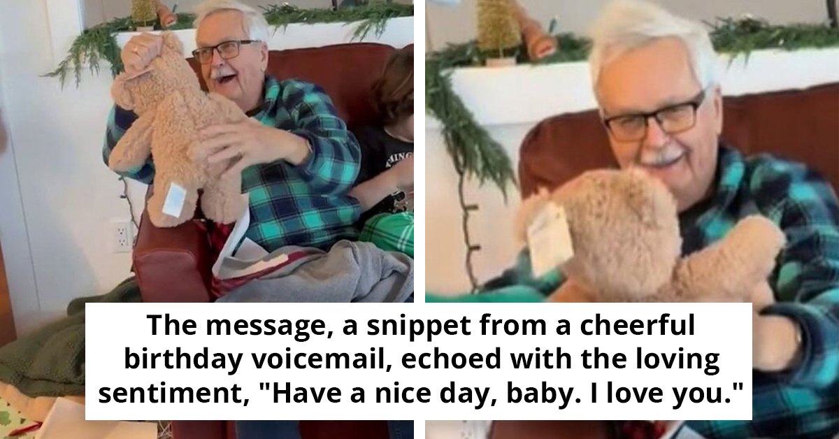 Heartwarming Gift: Grandpa Receives Teddy Bear With Late Wife's Voice