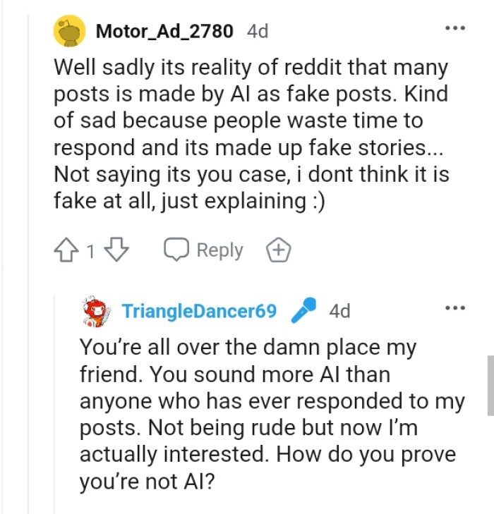 This Redditor Believes the Story Is Fake, but the OP Is Trying to Prove Them Wrong