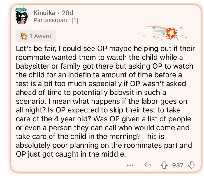 The childbirth could have lasted much longer than expected.