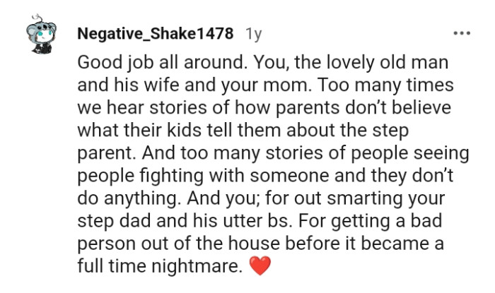 The OP is a hero for outsmarting her stepdad