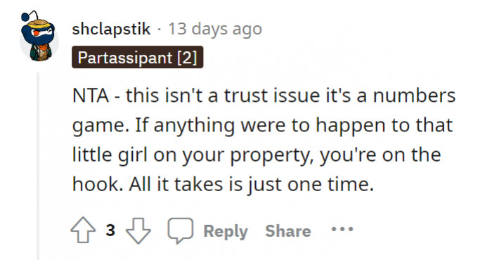 If there’s something strange in your neighborhood, who you gonna call? @schlapstik, just because he did the math for the kid’s parents.