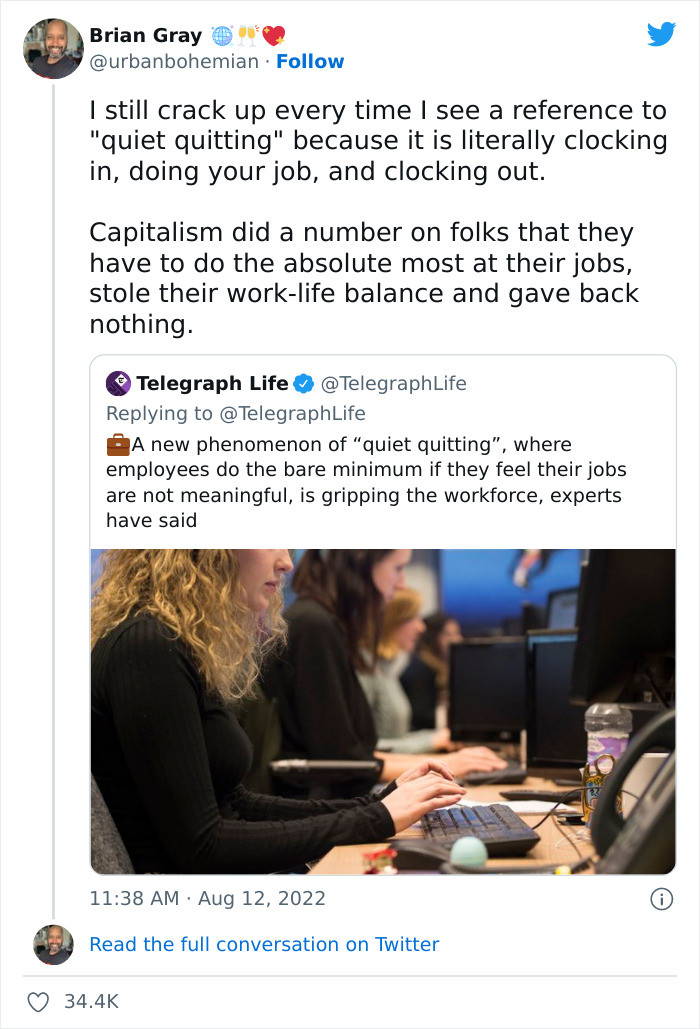 It's just normal life.