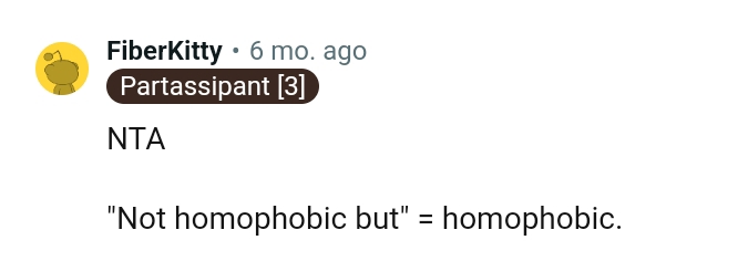 Here are a bunch of the most upvoted comments from other Redditors for you to read through below