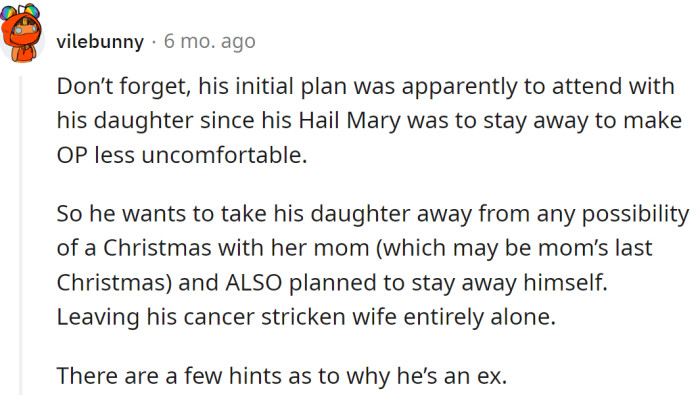 Another Redditor had a very opposite opinion