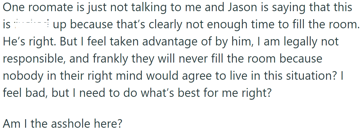 The OP asks if she was right to put her needs before politeness: