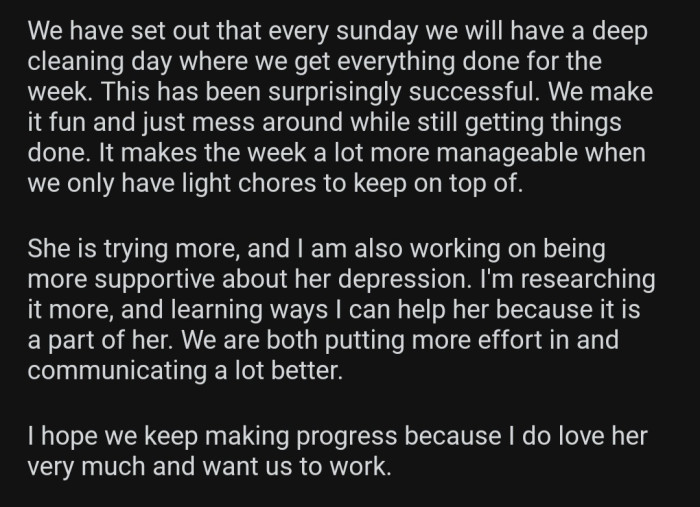 Both OP and his GF are now communicating better, which helped with the problem a lot.