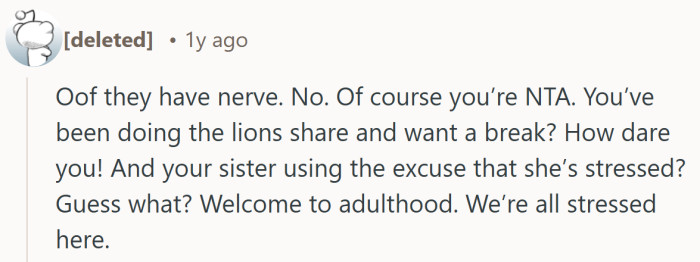 Someone finally said the quiet part out loud. Apparently everyone is stressed, just not stressed enough to grab a roasting pan.