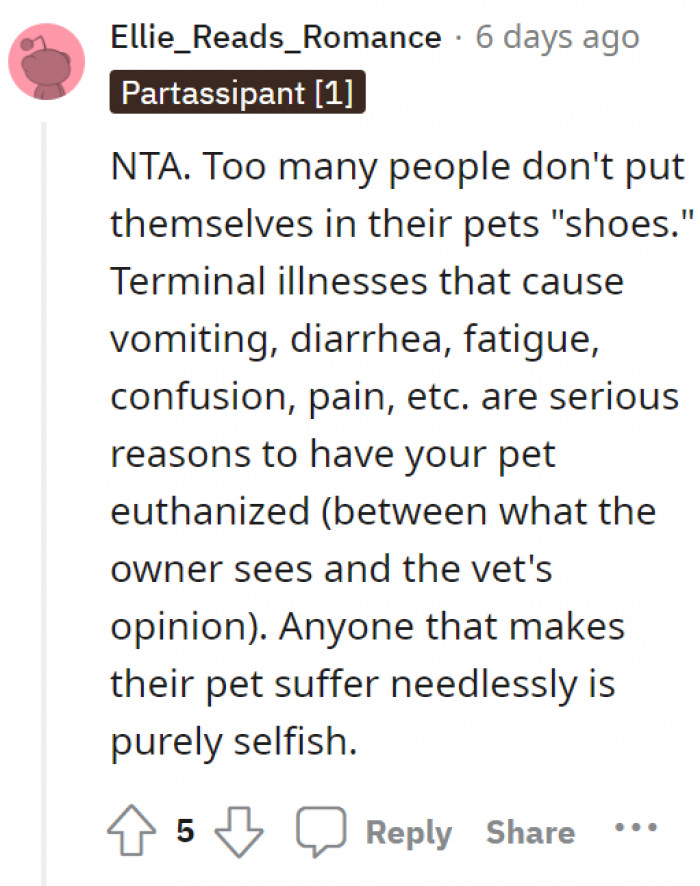 OP is out here putting themselves in Bella's shoes. Not everyone does that.