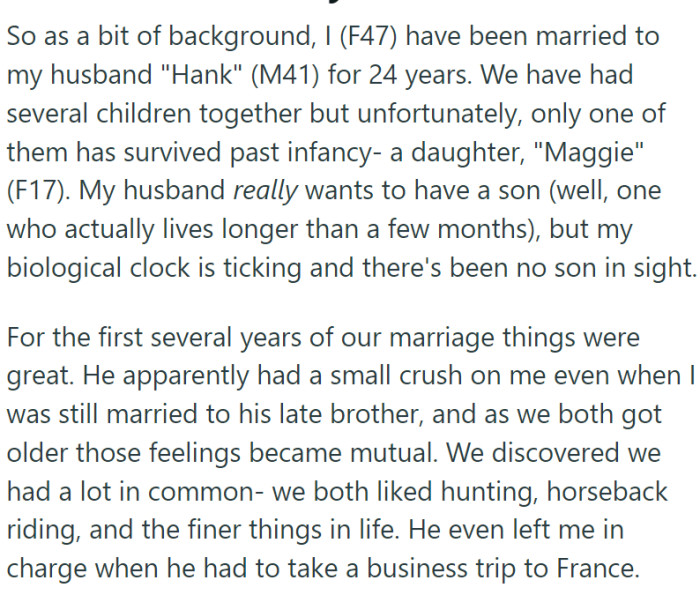 OP had a rocky marriage with her husband
