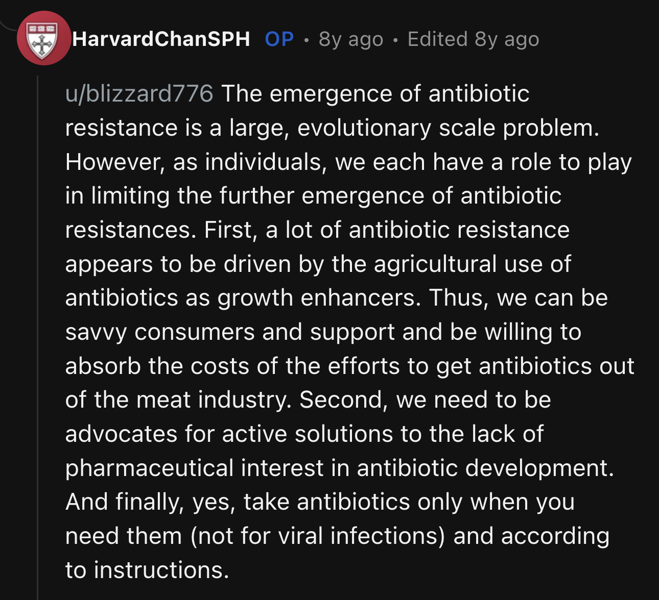 Even years ago, professors of immunology and infectious diseases, Sarah Fortune and Eric Rubin, were convinced that there were some steps we could take individually...