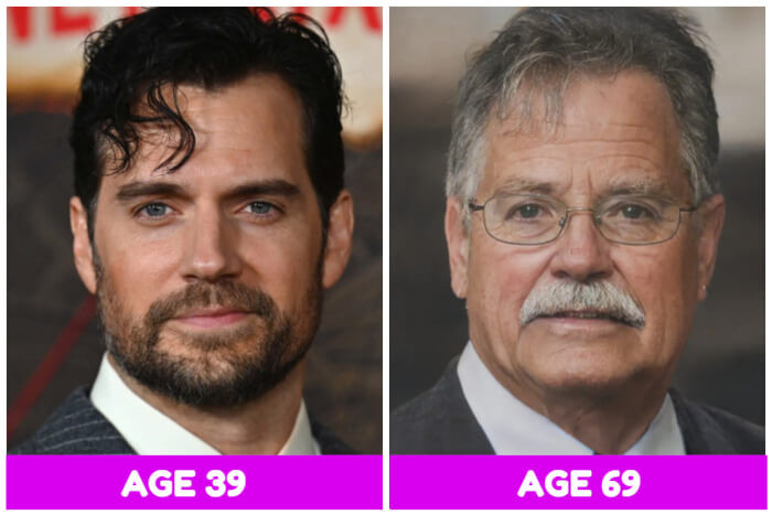 15. Henry Cavill is looking good in his 60s with his mustache. We love that the AI put glasses on all of them at that age.