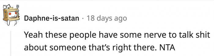 They didn't even wait for her to get out of the room and went straight into dissecting her attire and eating habits.