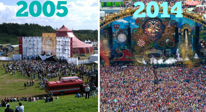 "Tomorrowland, When It Started In 2005 Compared To 2014"