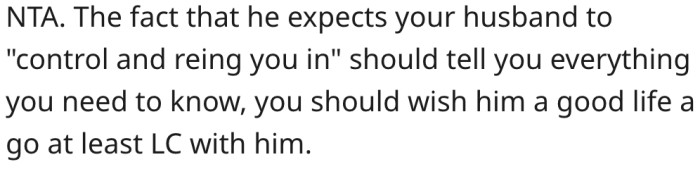 She should cut off her father.