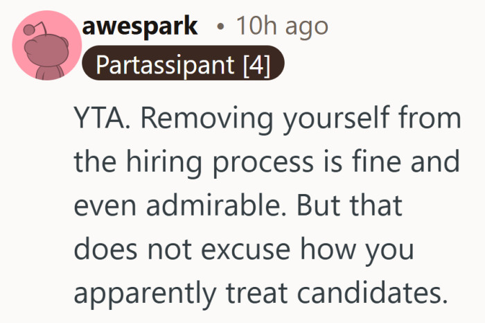 Stepping aside was responsible. The follow through is where things fell short.