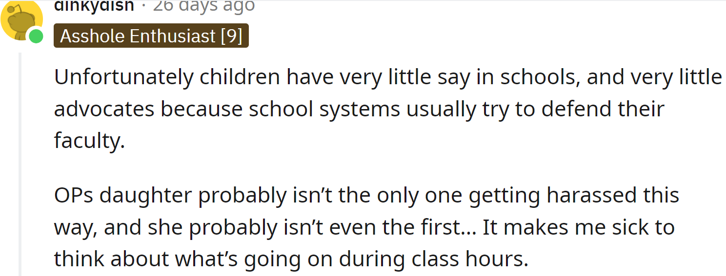 He is probably harassing the whole class. And by the looks of it, parents too...