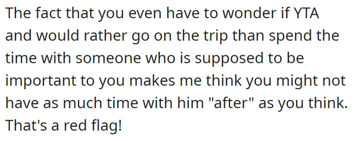 A red flag for the OP