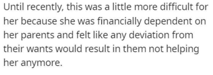 This decision was more difficult for OP's girlfriend