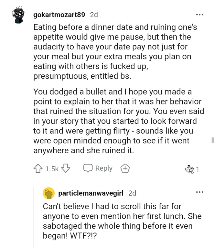 This Redditor believes the OP dodged a bullet