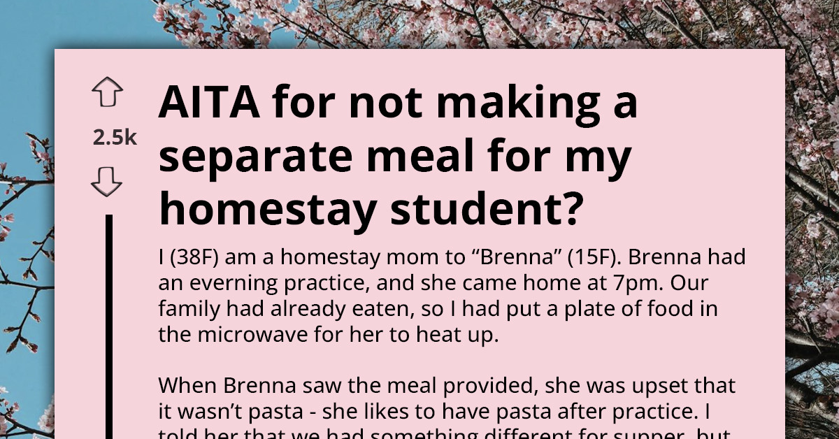 Mom Refuses To Make A Second Dinner For Her Homestay Student, Now There’s Drama In The House