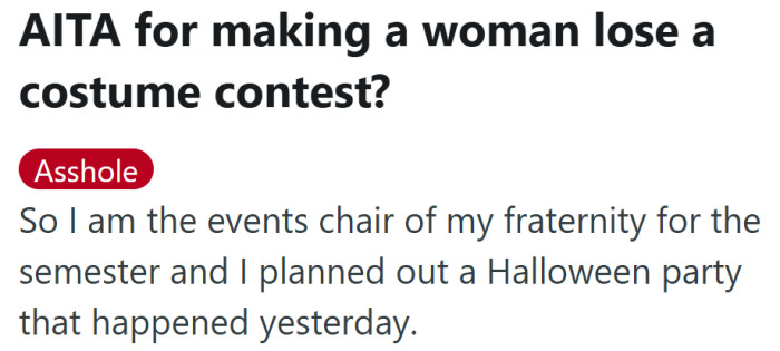A fraternity event chair planned his big Halloween party, only for one last-minute decision to blow up the night.