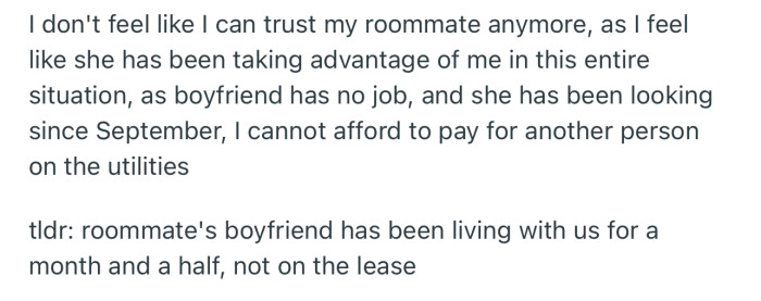 OP is fed up and wants him gone