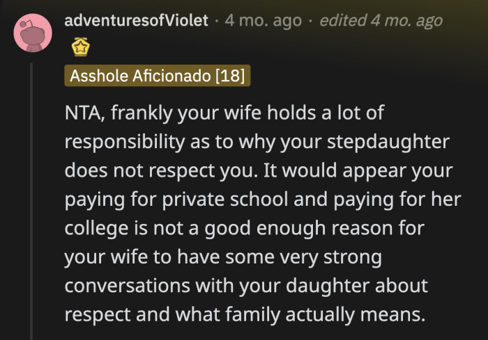 OP's wife should have mediated long before this wedding money became an issue