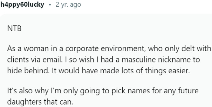 Seeking masculine nickname for easier corporate experience