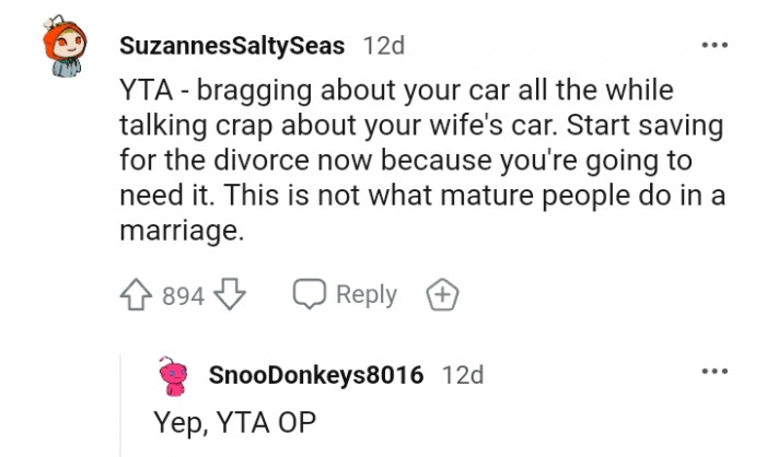 This is not what mature people do in a marriage