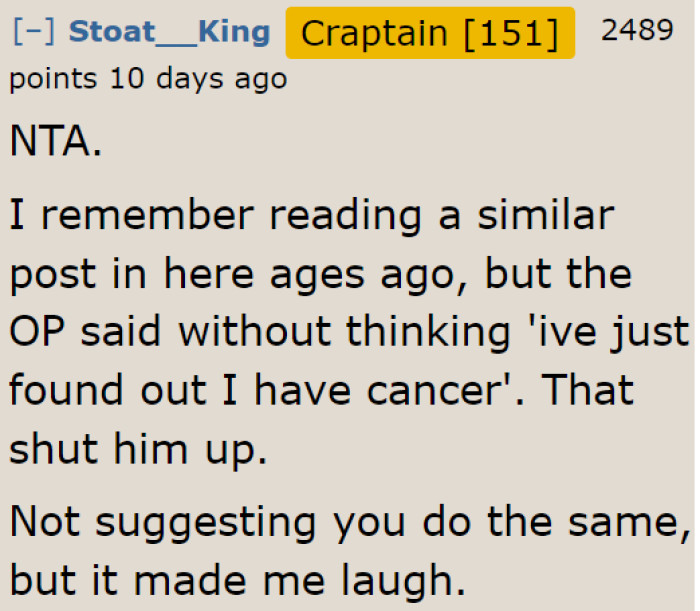 A suggestion from another Reddit post.