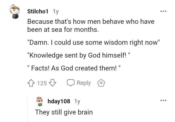 Being at sea for months