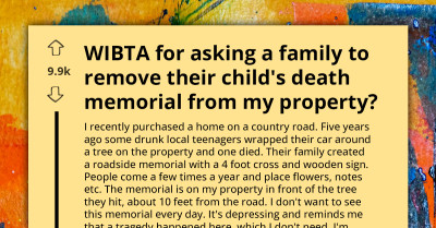 Man Worries About Asking To Remove Teenager's Memorial From His Property
