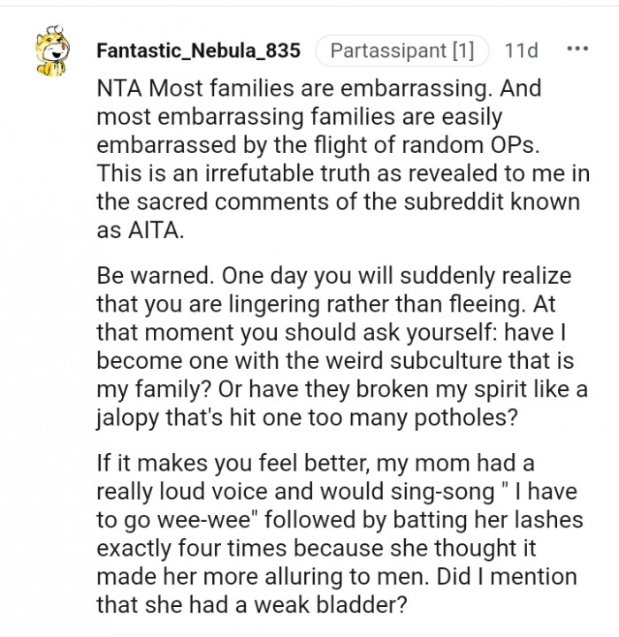 You are lingering rather than fleeing