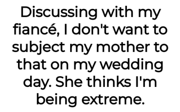 Initiating the wedding predicament