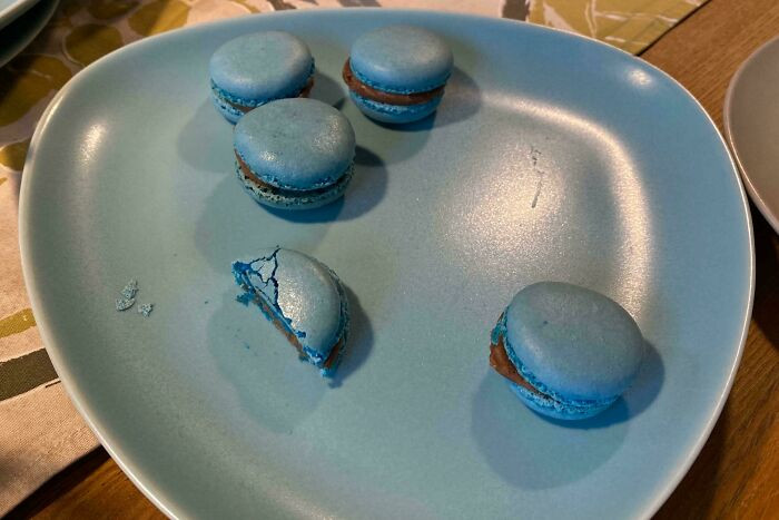 "Macarons Made By My Niece On A Plate Of Mine"
