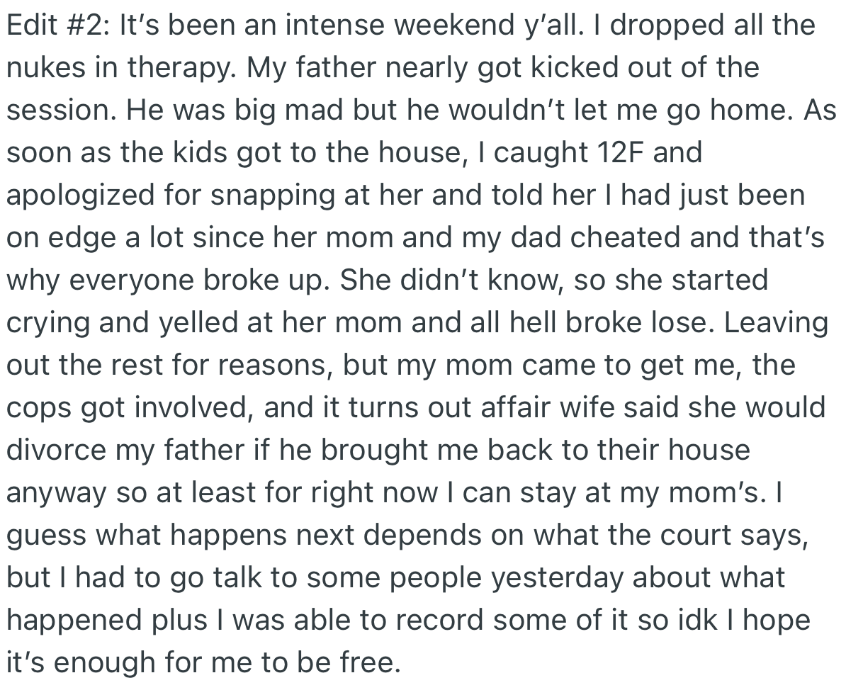 OP finally got her wish